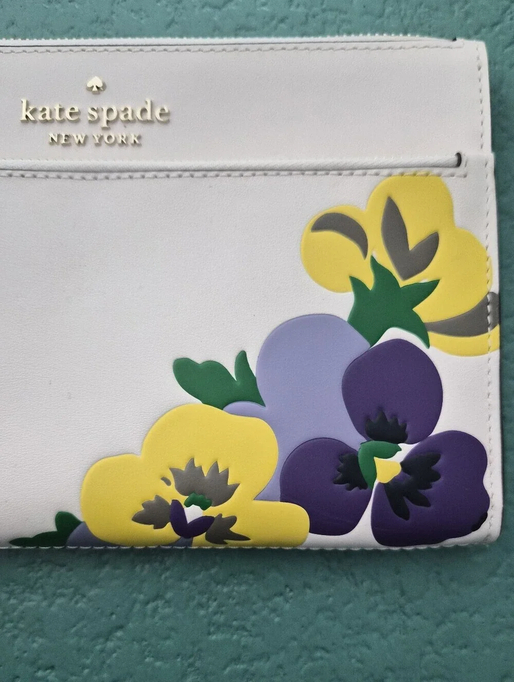 Kate Spade Wild Petal Floral Medium Wristlet Parchment Multi Whimsical Style